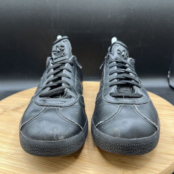 Adidas Mens Size 7 Gazelle Triple Black Leather Sneakers BB5497 Shoes main image 5